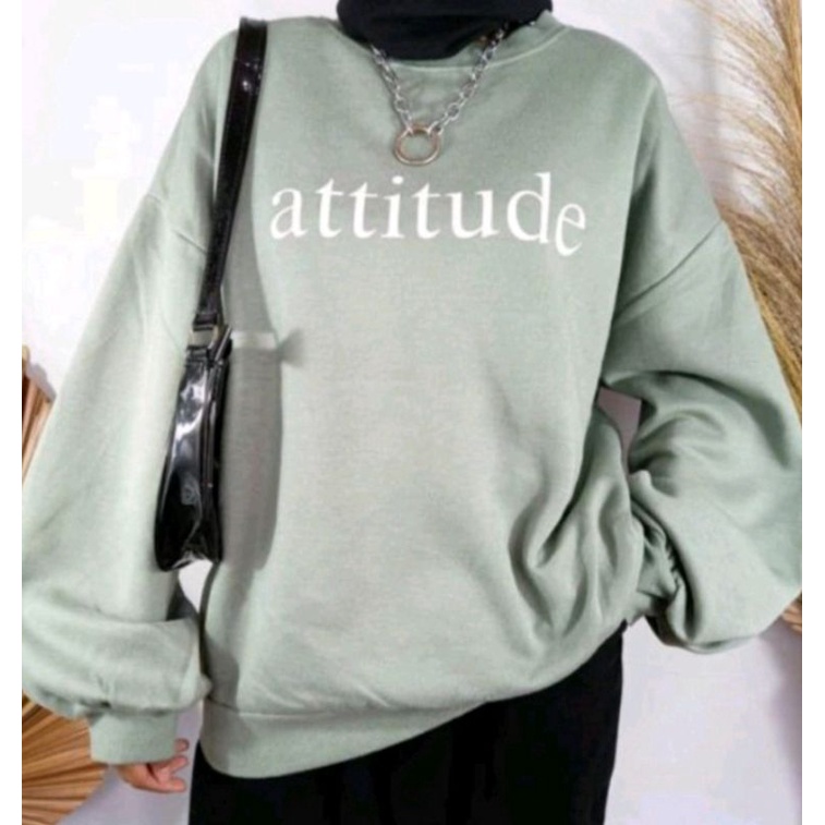 ATTITUDE SWEATER OBLONG CREWNECK WANITA