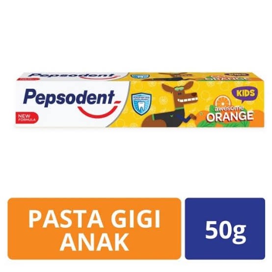 Pepsodent Kids Pasta Gigi Anak 50gr Strawberry Orange