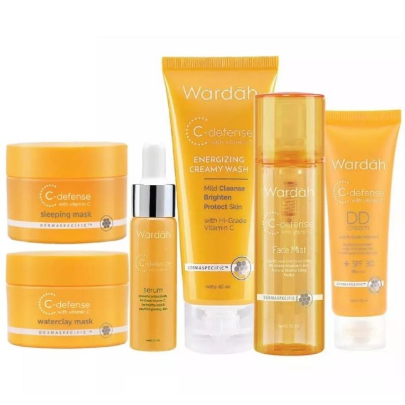 Paket Wardah C Defence isi 6 pcs Paket Glowing Original 100%