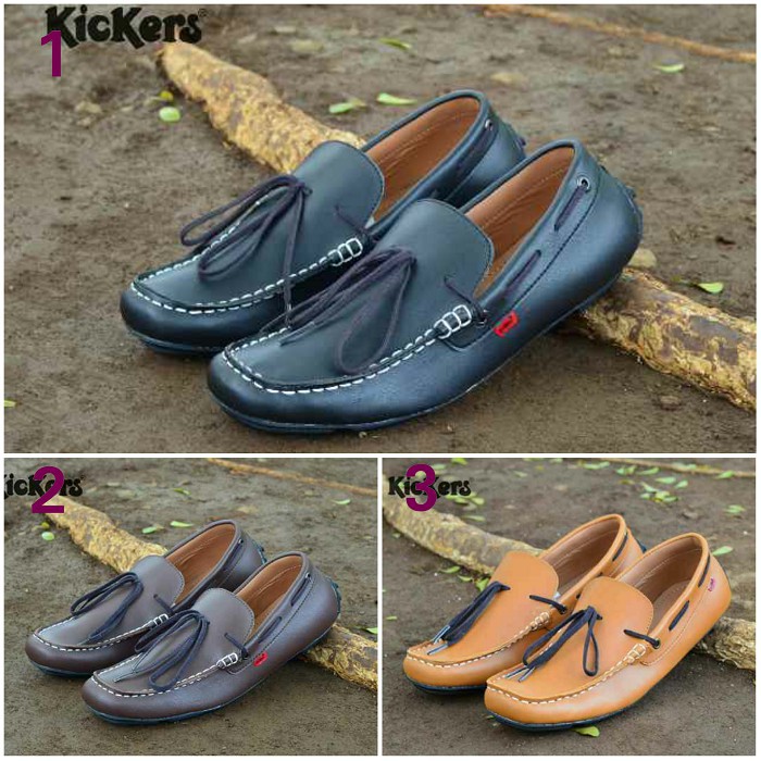 sepatu pria kickers slop tali sepatu santai pria murah