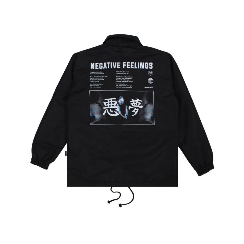 Dobujack Coach Jacket Negative Black / coach dobujack / jaket dobujack /hoodie dobujack / crewneck dobujack / sweater dobujack