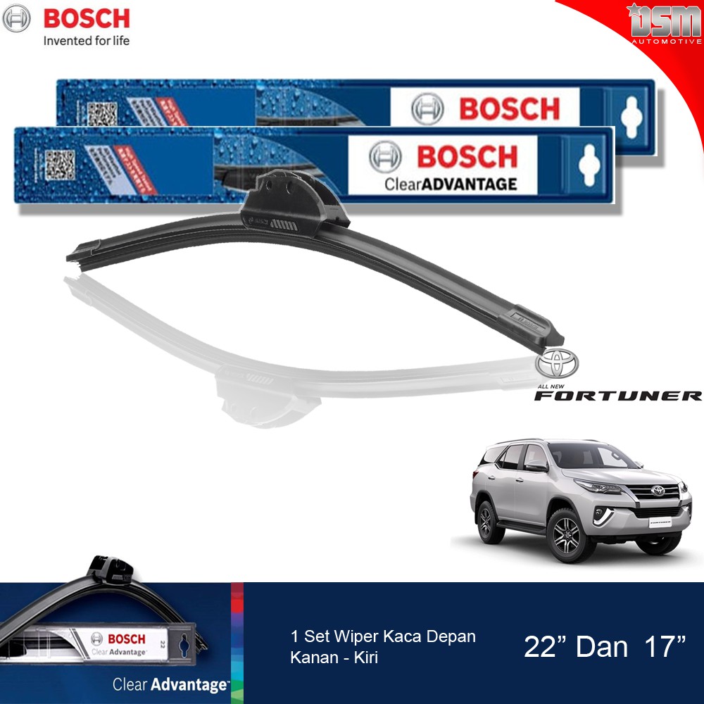 Bosch Clear Advantage Frameless / Wiper Frameless Toyota All New Fortuner 22&quot; dan 17&quot;