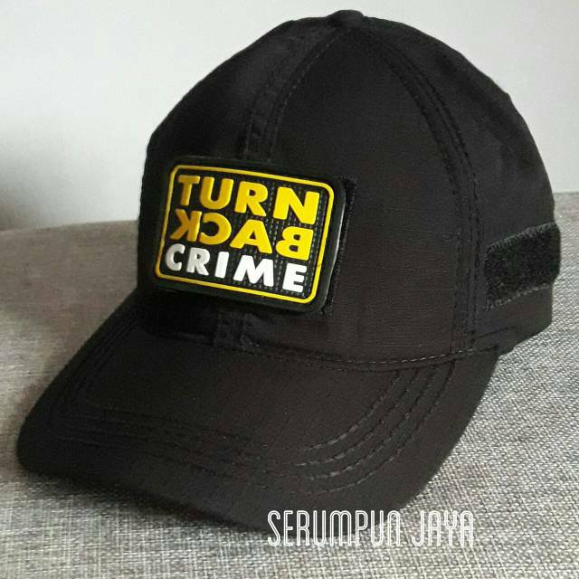 TOPI TURN BACK CRIME - TOPI TBC - TOPI TBC VELCRO HITAM
