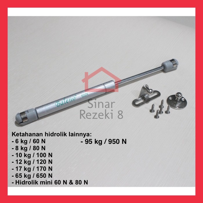 Hidrolik 60 N 6 Kg Baleno Gas Spring Jok Motor Pegas Pintu Lemari Pintu Dapur Kitchen Set