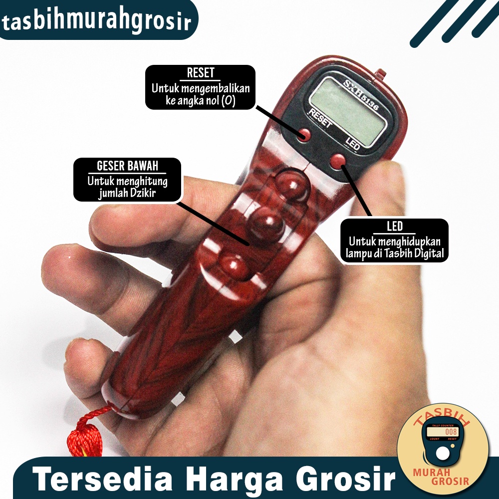 Tasbih Digital LED Kayu Murah (SXH5136)