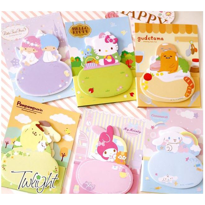 

Memo Notes Catatan Gudetama Cinnamonroll Melody Pompurin Sanrio