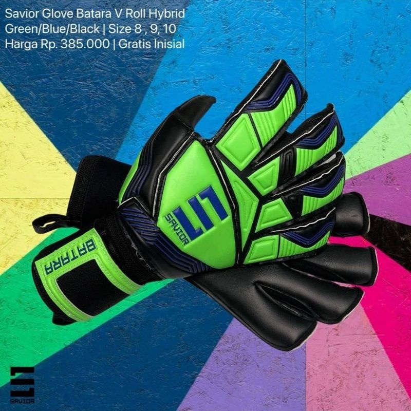 SARUNG TANGAN KIPER ORIGINAL SAVIOR BATARA HIJAU NEW