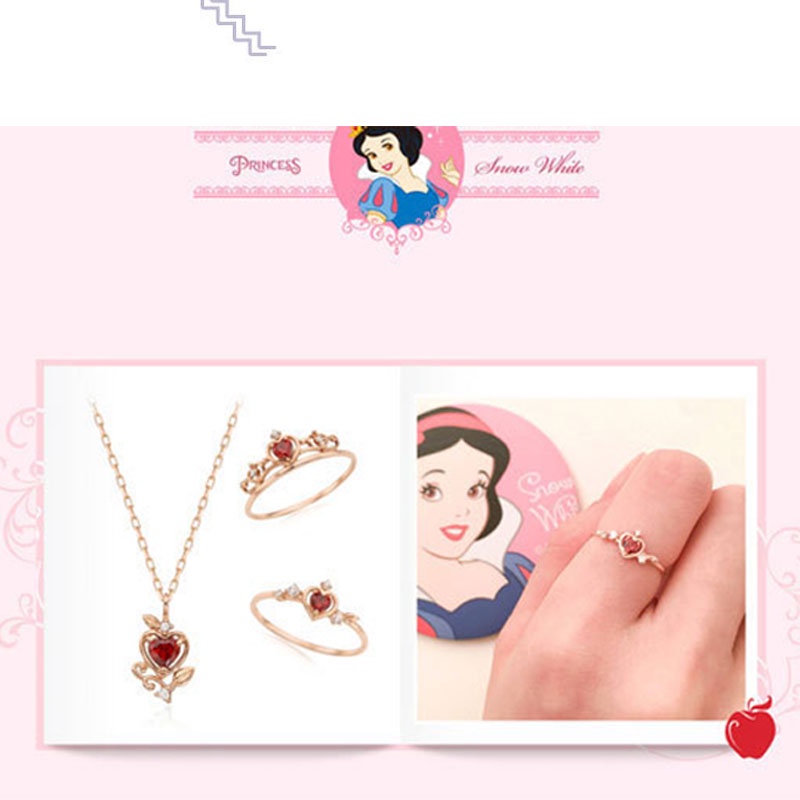 Ready Stock Ring Adjustable Disney Princess Ring 925 Silver Open Crown Ring Version Korea-Won