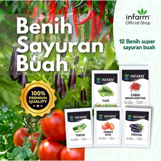 INFARM - Benih Bibit Sayuran Buah Cabe Rawit Gamas Paprika Pare Timun Tomat Terong