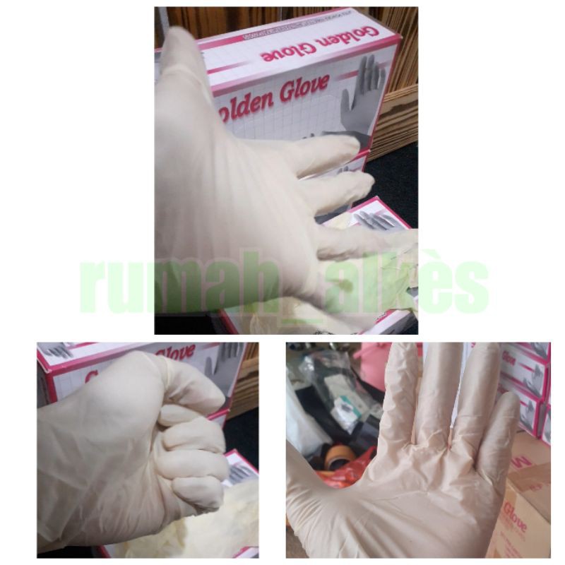 [COD] MURAH LATEX FREE POWDER SATUAN / GOLDEN GLOVES SATUAN / SARUNG TANGAN LATEX ECERAN / SATUAN