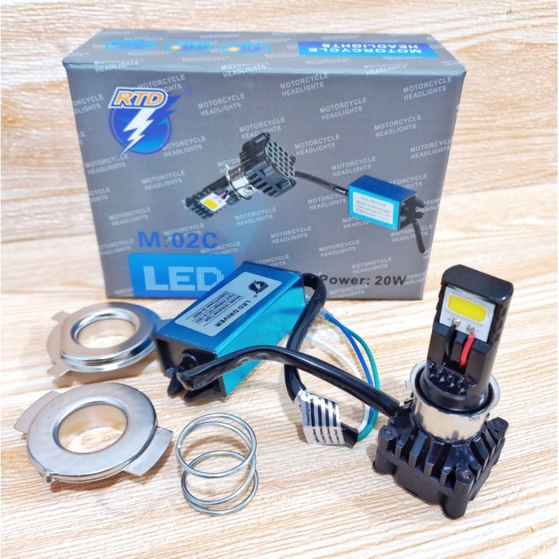 Bohlam Dop Led Motor 2 Sisi 20 Watt Ori RTD Rayton Lampu Led Motor