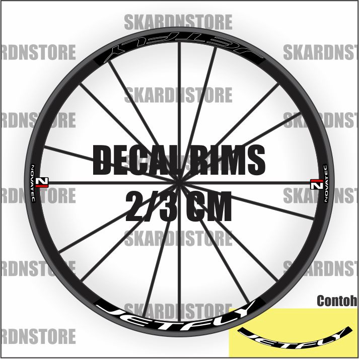 decal stiker rims velg JETFLY NOVATEC