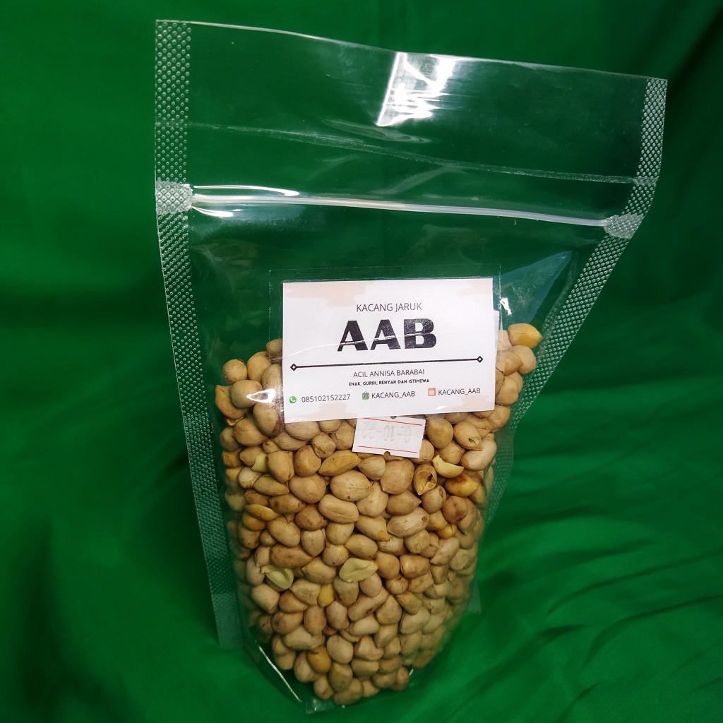 

Kacang jaruk olahan hst barabai kemasan standing punch
