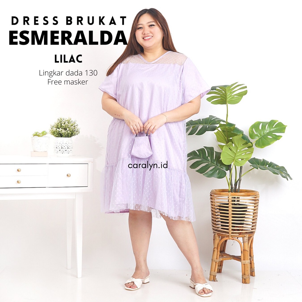 DRESS WANITA CANTIK ESMERALDA JUMBO XXL