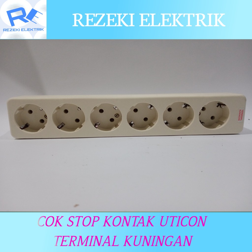 STOP KONTAK UTICON SNI COLOKAN 6 LUBANG TERMINAL KUNINGAN / BAYAR DITEMPAT