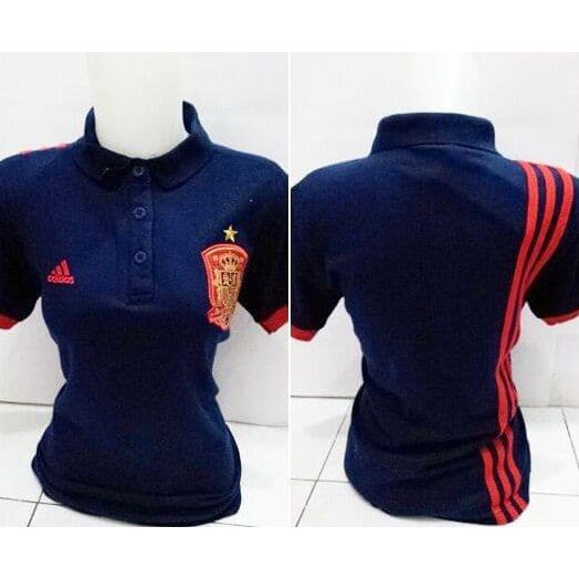 Terbaikk Terlaris Polo Shirt Untuk Cewek Ladies Bola Negara Jersey Spanyol World Cup
