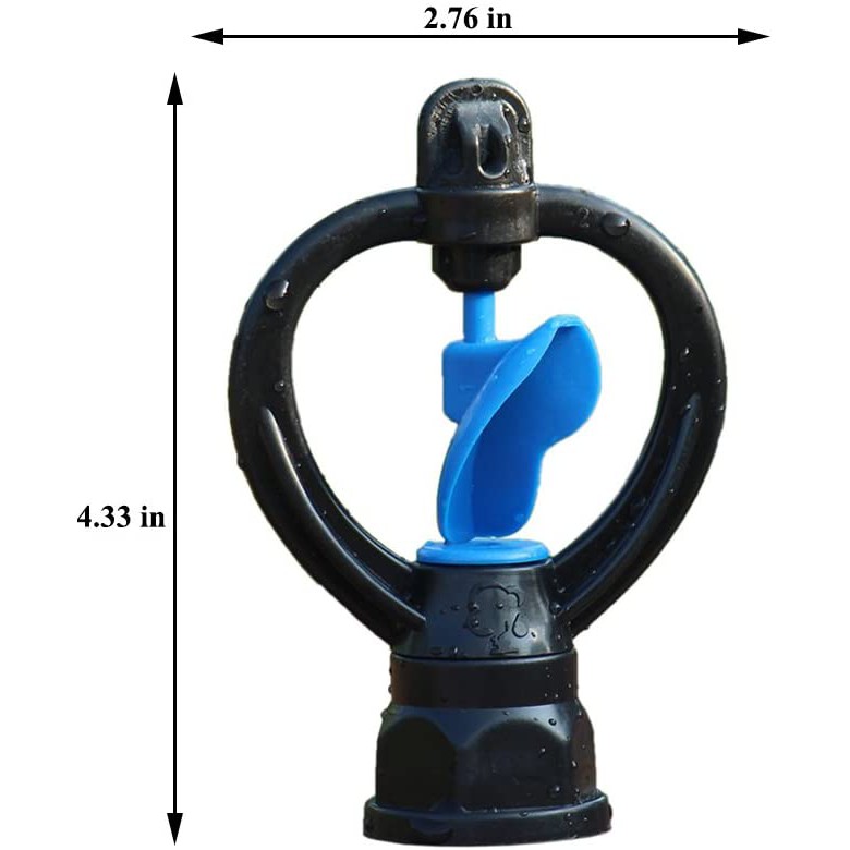 Sprinkler Kupu Hitam Biru Semprotan Taman Kebun 1/2 inch - Drat Dalam