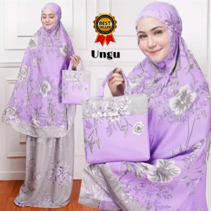 Mukena Travelling Mini Keyla Silk Soft Pink IS731 Mukena Belarose Bali Katun Rayon Dewasa