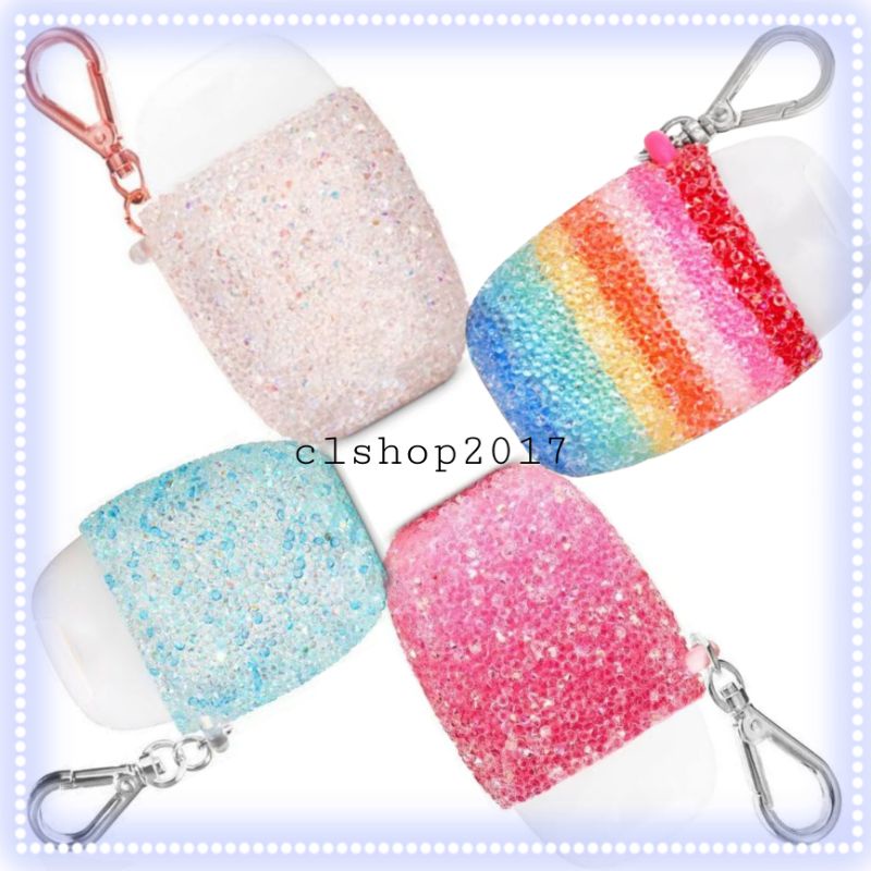 ON SALE!❤ [HOLDER ONLY] BATH &amp; BODY WORKS BBW BLUE PINK CREAM GEMS POCKETBAC ANTI-BACTERIAL ANTISEPTIK HOLDER 29 ML GEM