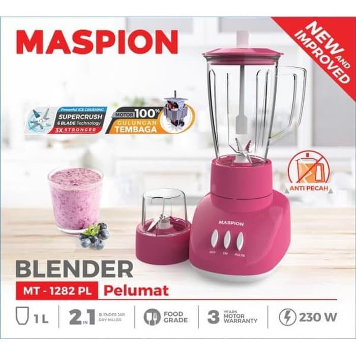 Maspion MT-1282 PL Blender Plastik MT 1282