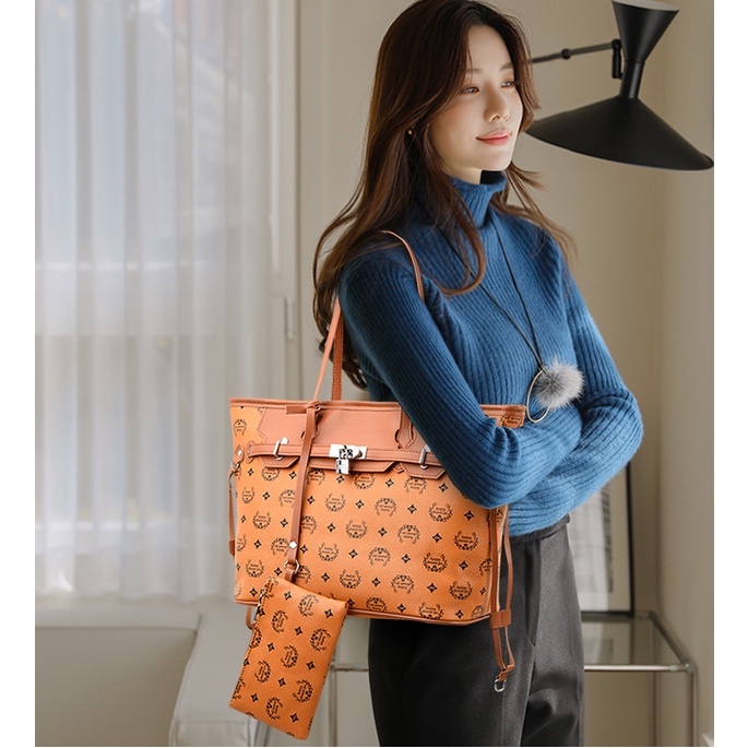 (2Pc Bisa 1Kg)GTBI998876980 New arrival  !!! Tas Tote Bag Wanita Import original Ready+WALLET