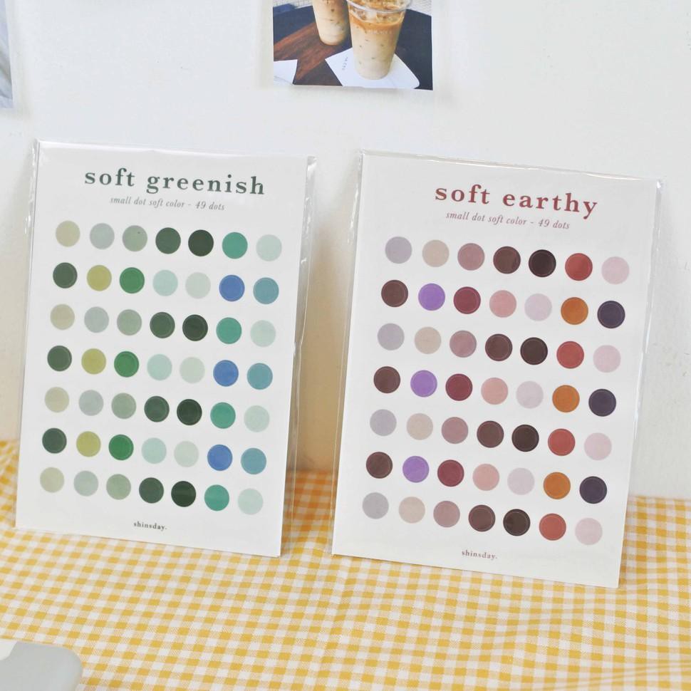 

Yc2Code 49 small dots & 16 large dots Transparent Sticker untuk Journal Bujo atau buku catatan(popul