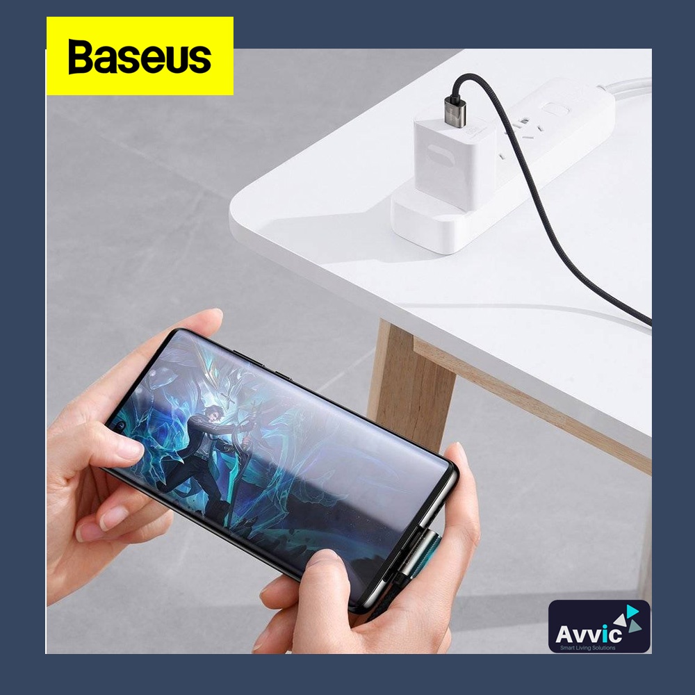 BASEUS Kabel Data Gaming Elbow USB to Type C Fast Charging 66W 1-2M