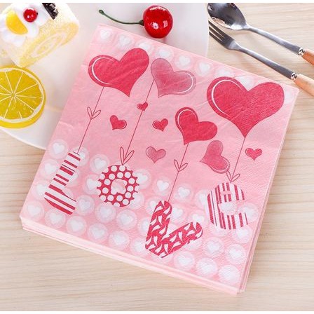 Decoupage Napkin - Tissue Decoupage 2Ply CA - Love Balloon