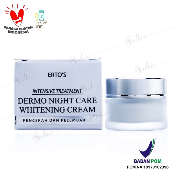 ERTOS Night Cream Whitening/ ERTO'S Night Cream BPOM Original 100%