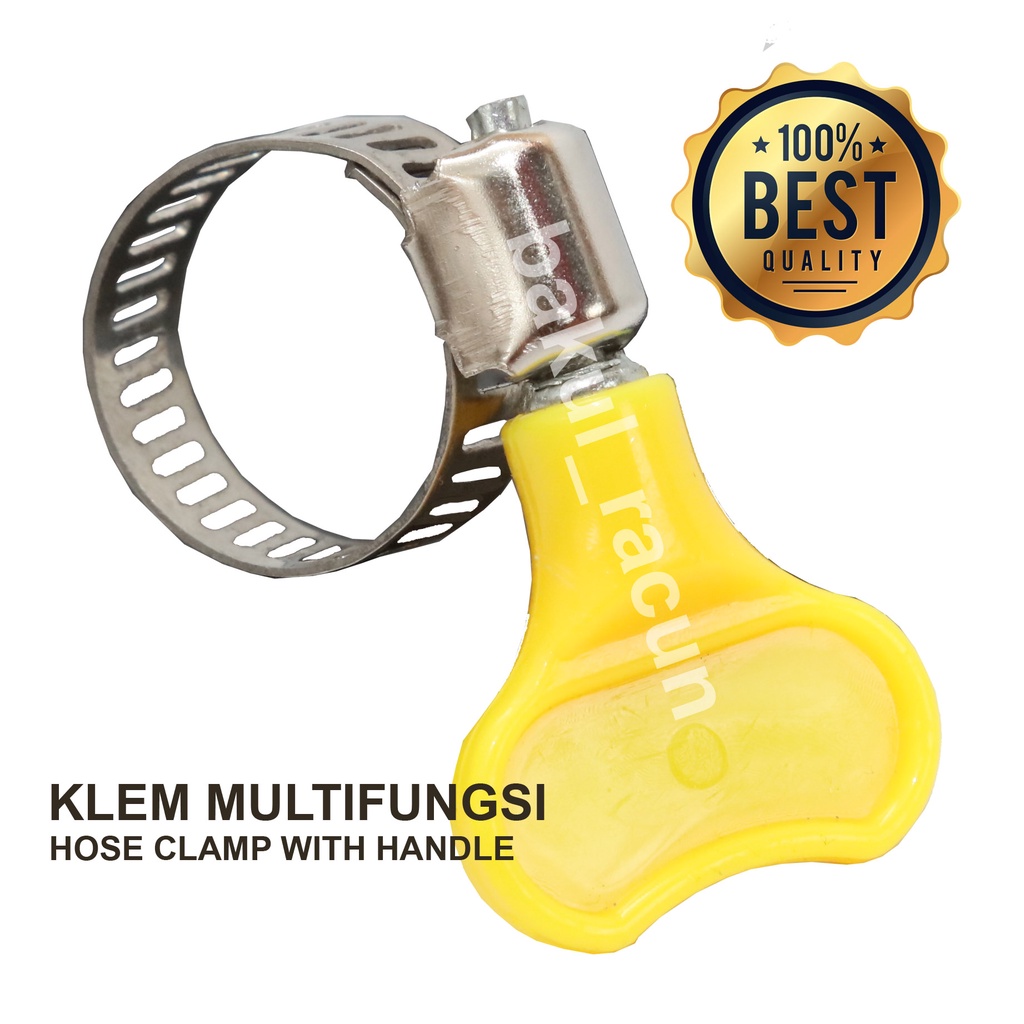 Klem Selang Putar Kuping Kupu Stainless Multifungsi / Hose Clamp with Handle Uk 3/8&quot;