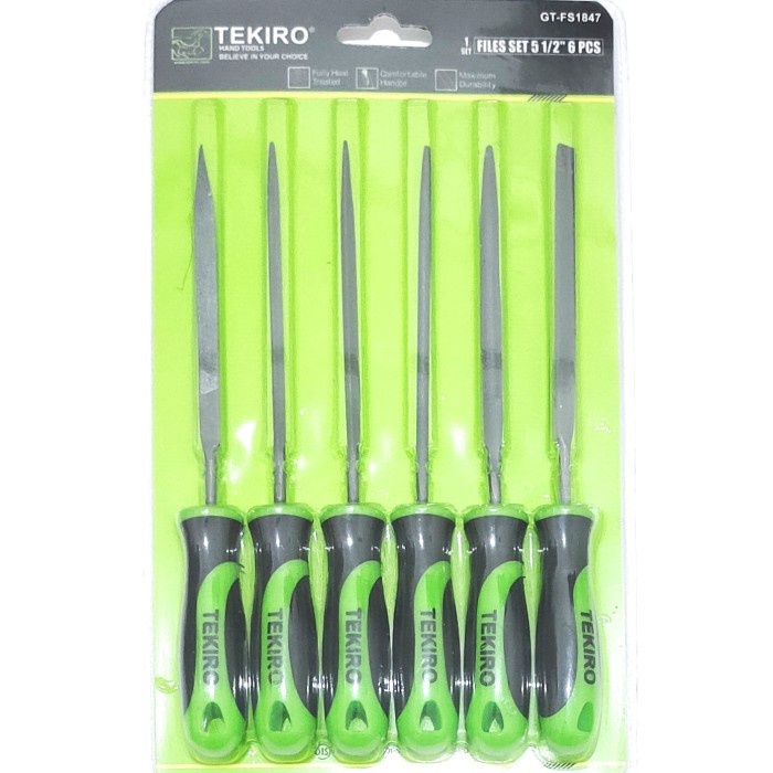 TEKIRO FILES SET 6 PCS 5,5 inch Tekiro KIKIR SET 6 PCS 5 in GT-FS1847