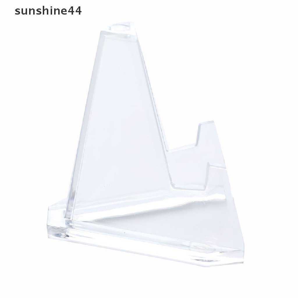 Sunshine 1Pc Stand Display Holder Kartu / Koin / Lencana Bahan Akrilik