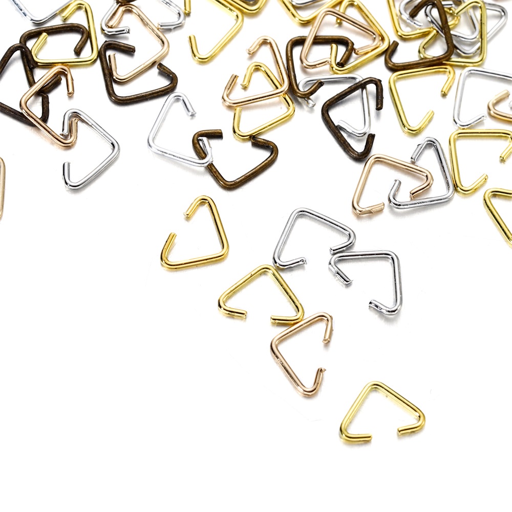 100pcs / Kantong Konektor Strap Gantungan Kunci DIY Bahan metal