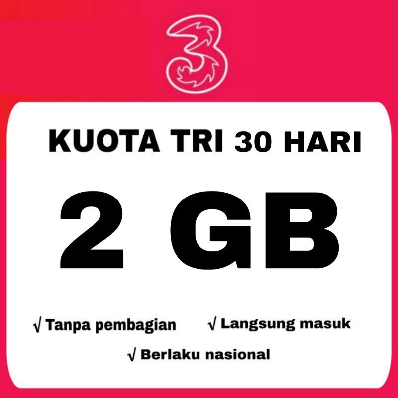 KUOTA TRI 2 GB 5 HARI