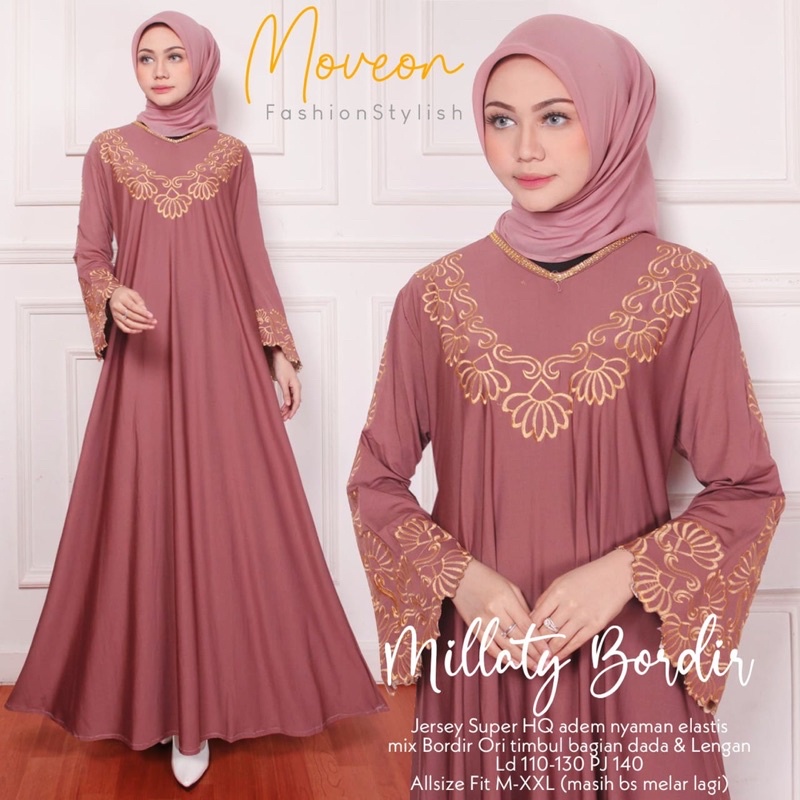 ABAYA MILLATY BORDIR BY MOVEON/ABAYA KEKINIAN