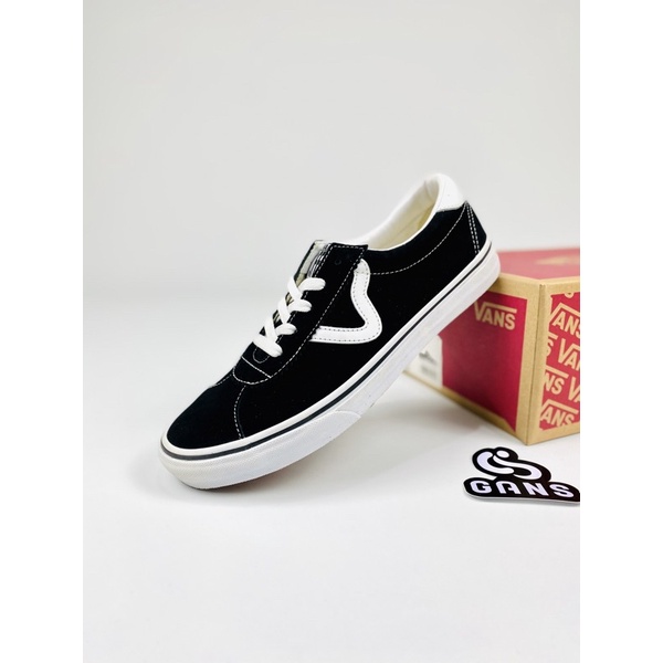 vans sport suede black white (ada yang deffect crack)