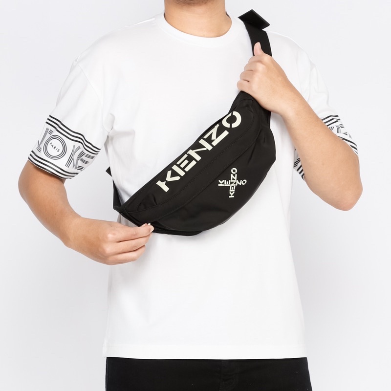 Ken. Bumbag Logo Cross Black White