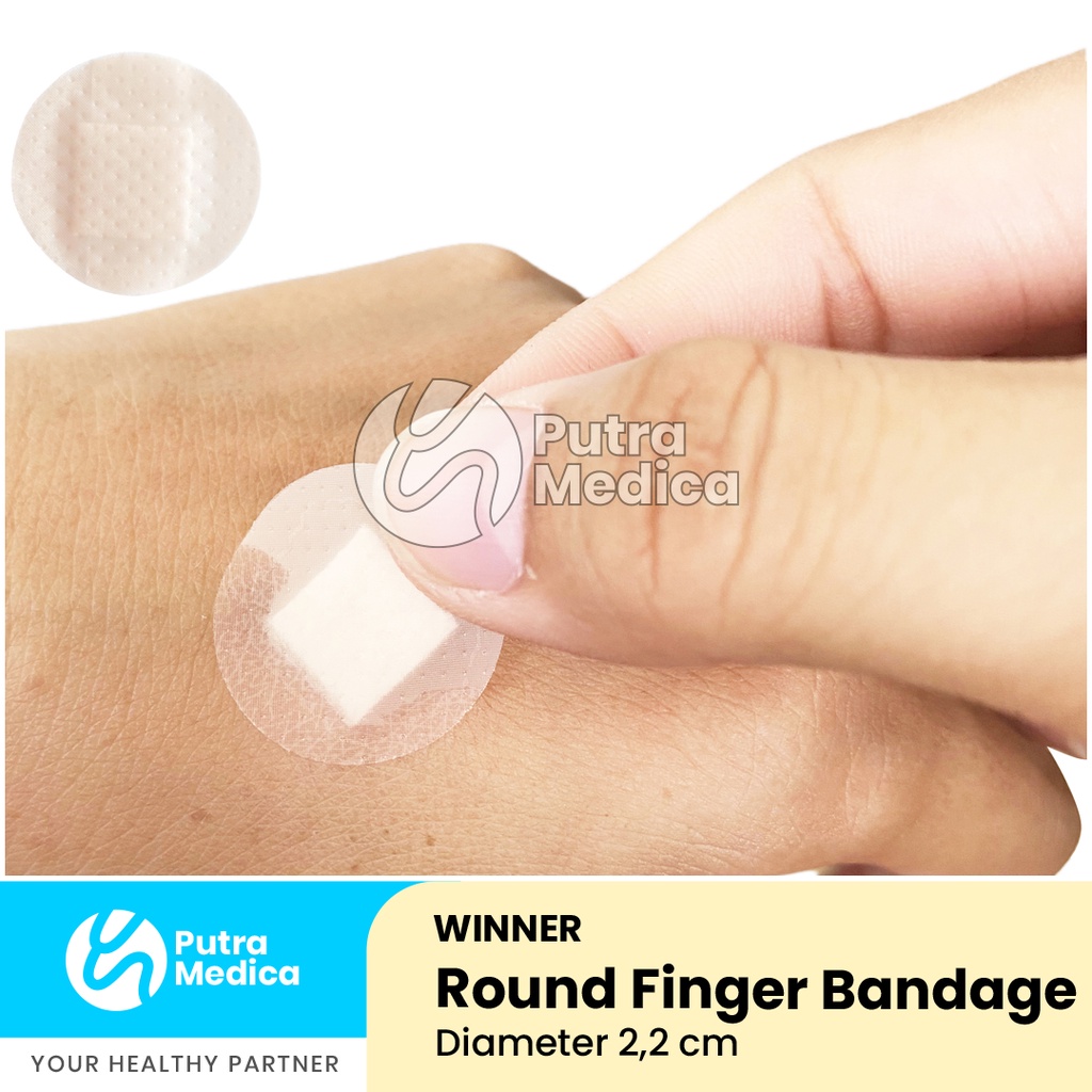 Winner Round Finger Bandage - 1 Box / Plester Bulat Anti Air