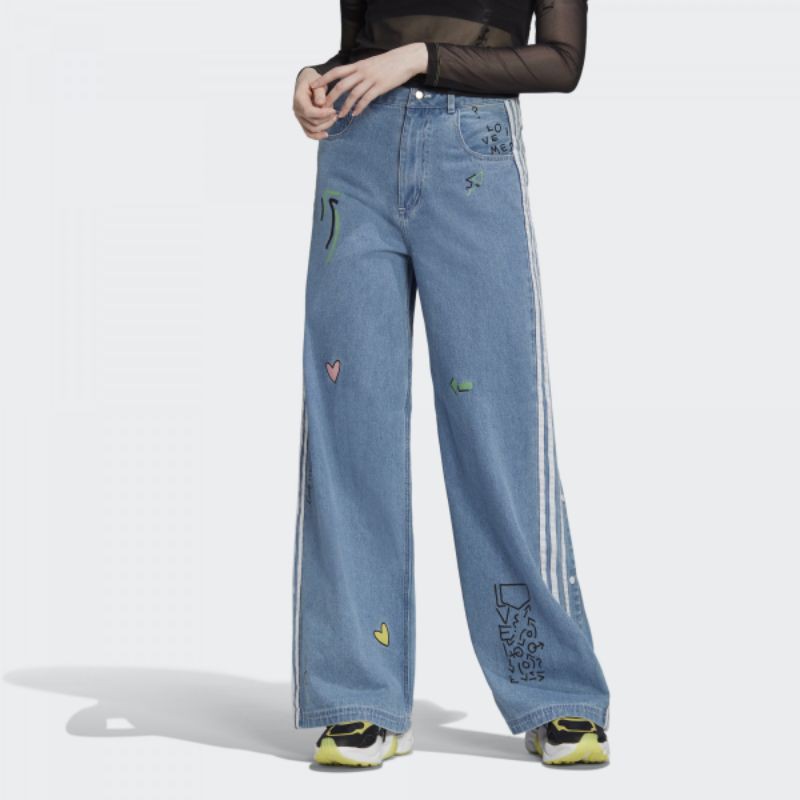 Adidas Fiorucci Denim Track Pants / Jeans Murah