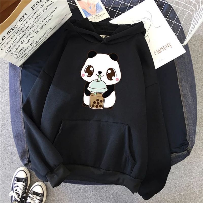 hoodie wanita panda boba terlaris