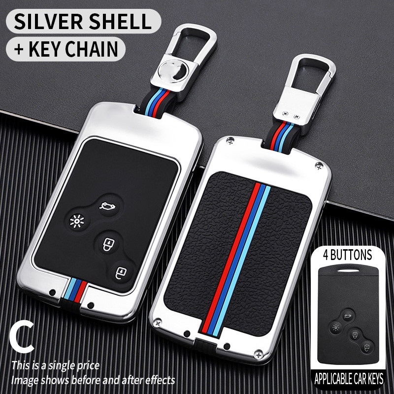 Casing Kunci Mobil 4 Tombol Untuk Renault Duster Captur Clio Logan Megane 1 2 3 Koleos Scenic