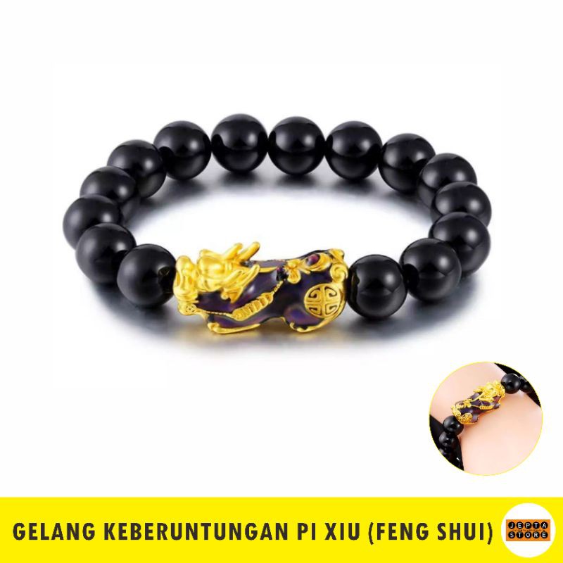 Gelang Keberuntungan Pi Xiu (Feng Shui) - Gelang Lucky Batu Onyx Pi Xiu