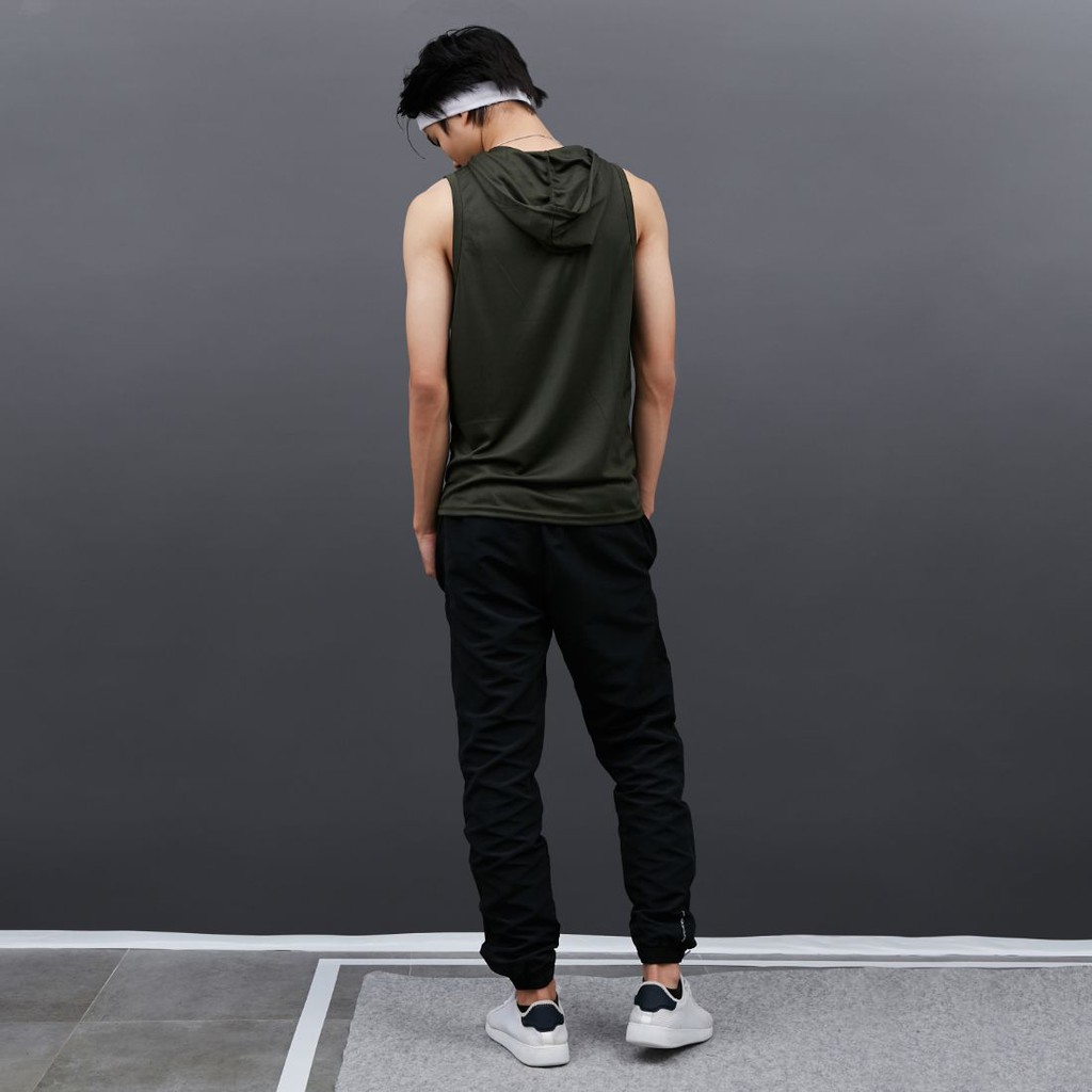 DONSON Sportswear Hoodie Singlet Sleeveless Tank Top Pause Army