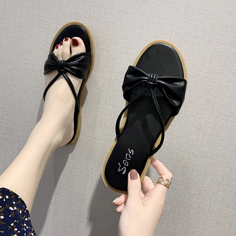 TBIG [COD] Sandal Flat Slop Wanita MUMUFLAT Import Korea Style Santai Wanita Remaja