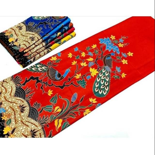 Kain batik HM merak warna ngibing
