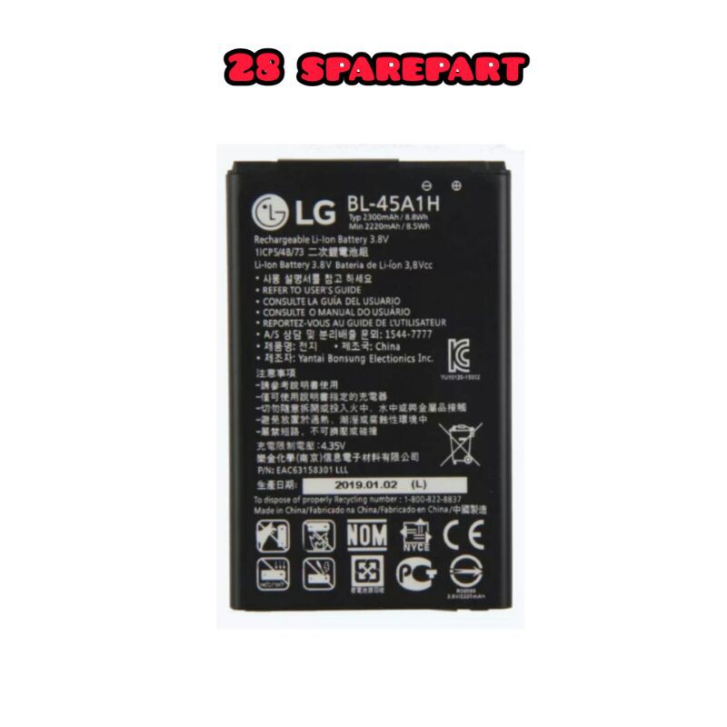 BATERAI/BATRE LG BL-45A1H LG K10 ORIGINAL 100%