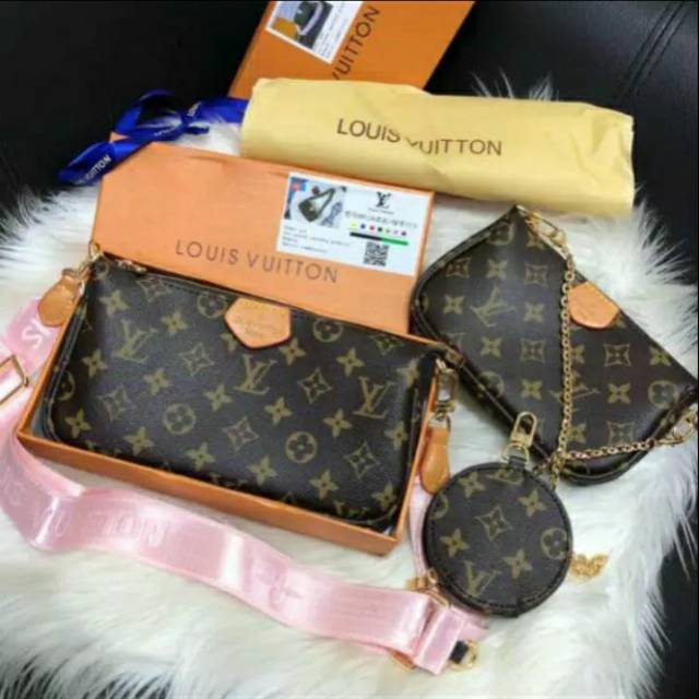 TAS WANITA LV POCCHELTEE 3 IN 1 TAS SLEMPANG WANITA 3IN1 MURAH ,FREE BOX