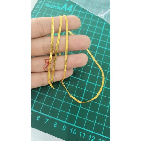 kalung model sisik panjang elegant emas asli