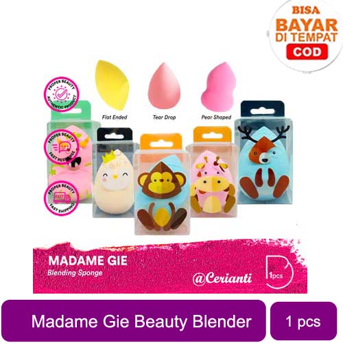 Madame Gie Blending Sponge - MakeUp Beauty Blender Spons | Egg | Cut Egg | Pear Shaped | Telur | Tear | Gucci