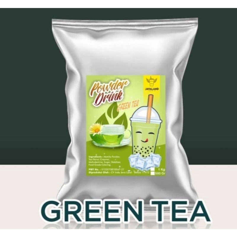 bubuk minuman green tea 1 kg powder drink minuman kekinian